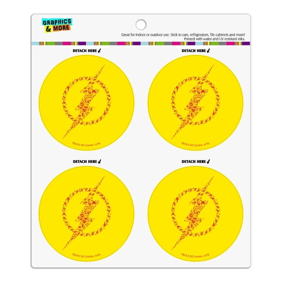 The Flash Flash Icons Logo Refrigerator Fridge Locker Vinyl Circle Magnet Set