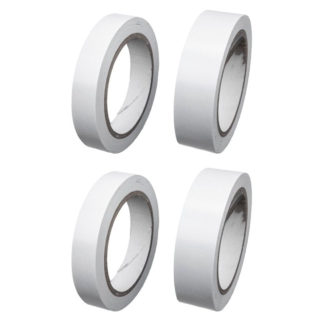 Cinta adhesiva de doble cara para manualidades, adhesiva blanca para pintores, doble cara, para póster, para niños, oficina, 4 rollos