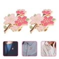 thumbnail image 3 of KEINXS 3pcs Cherry Blossom Pin Cute Metal Brooch Pin For Hats Bags And Clothes Colored Cartoon Flower Brooch Pin Delicate Flower Pattern Label Pin, 3 of 6