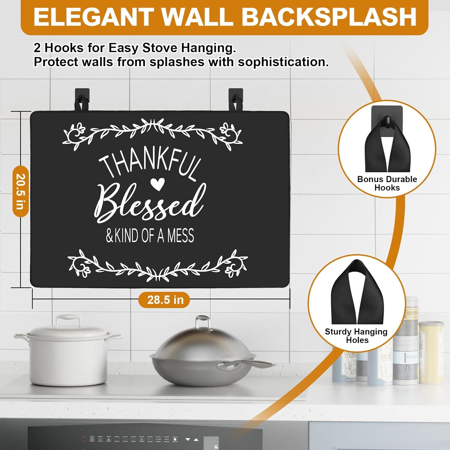 Stove Top Cover for Electric Stove (28.5"x20.5") - Ceramic Glass Cooktop Protector, Heat Resistant Range Cover, Flat RV Stovetop Protector, Multipurpose Dish Drying Mat for Kitchen