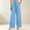 Light Blue plus size wide leg pants a1, variant on Cagogo Women Plus Size Wide Leg High Waisted Lounge Pant with Pockets Solid Casual Vacation Long Trousers Baggy Palazzo Pants, Gray S