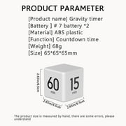 Cube Timer, Time, Kitchen Timer Kids Timer for ADHD Productivity Workout Flip Timer Classroom for StudyTime Countdown Management Settings 15 20 30 60 Minutes
