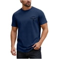 thumbnail image 1 of Floleo Haut pour Homme Uni à Col Rond, Manches Courtes, Poitrine Plus Pure, Petit Imprimé, Décontracté, Ample, Haut pour Homme Polyvalent pour Usage Quotidien, Rendez-Vous de Fin de Semaine, Sports de Plein Air (Bleu Clair, TG), 1 of 9