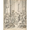 thumbnail image 2 of Matthias Scheits 15x18 Gold Ornate Wood Frame and Double Matted Museum Art Print Titled - Christ Driving the Money Changers from the Temple (ca. 1665-70), 2 of 4