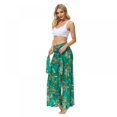 thumbnail image 3 of Women's Wide Leg Palazzo Pants Summer Loose Casual Beach Boho Floral Printed Bohemian Belted Pants Trousers for Women Summer, 3 of 6