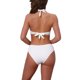 thumbnail image 3 of INSPIRAR CHIC Conjuntos de Bikini de Anillo en O con Colgantes de Concha Ribeteados de 2 Piezas, Parte Superior Halter y Parte Inferior Triangular, Trajes de Baño Grandes, Blancos, 3 of 5