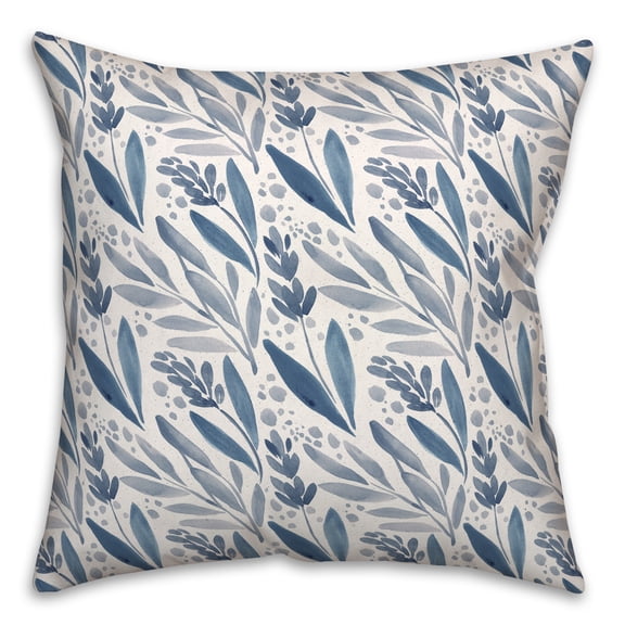 Creative Products Blue Farmhouse Flowers 18x18 Indoor / Outdoor Pillow