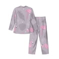 thumbnail image 2 of Bingfone Men'S Pajama Set 2 Piece Loungewear Pjs, Long Sleeve With Pajama Pants-Pink Flamingo (2), 2 of 9