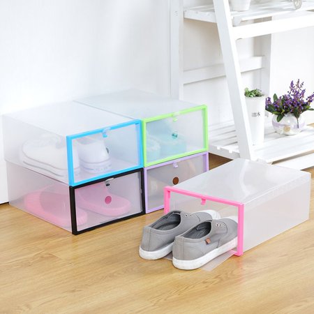 Fancyy Thick Crystal Transparent Shoe Box Plastic Diy Folding