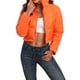 thumbnail image 5 of VISgogo, chaqueta corta para mujer, chaquetas de plumón de Color sólido a la moda, abrigo acolchado recortado, abrigo cálido de invierno VISgogo moda, 5 of 8