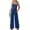 Navy, variant on PRETTYGARDEN Jumpsuits for Women Dressy Summer Sleeveless Travel One Piece Outfits Spring Casual Wide Leg Pants Rompers