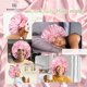 thumbnail image 3 of Satin Sovmössor för Kvinnor med Långt Naturligt Lockigt Hår, Satin Sovmössor med Brett Band för Att Spänna Åt För Honom Pink, 3 of 4