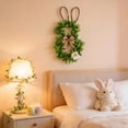 thumbnail image 6 of Bxaolu 19.75" Easter Bunny Wreath Spring Bunny Shaped Artificial Flower with Greenery Colorful Daisies Bow Knot for Front Door Summer Farmhouse Holiday Wall Home Window Décor, 6 of 9