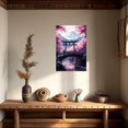 thumbnail image 2 of ZHONGYUTONG Japanese Wall Art Pink Cherry Blossom Pictures for Bedroom Japan Landscape Poster Prints Sakura Canvas Painting Framed Ready to Hang (20.00" x 30.00"), 2 of 4