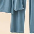 thumbnail image 5 of Wensltd Women's Summer Pajama Set Short Sleeve Notch Collar Tops and Elastic Waist Shorts 2 Piece, 5 of 6