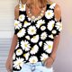 thumbnail image 2 of Elegante mujer cuello redondo impresión manga corta camiseta blusa Tops sudadera OAVQHLG3B Store lin121212, 2 of 5