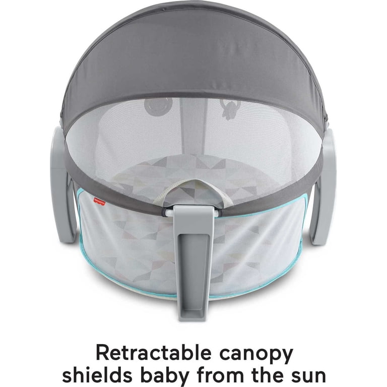 Fisher-Price On-the-Go Infant Dome Portable Bassinet, Windmill photo 5