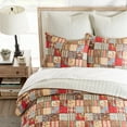thumbnail image 2 of Levtex Home - Ansara Quilt - Euro Sham Set of 2 - Icons - Cream Blue Taupe - Quilt (26x26in.) - Reversible - Cotton, 2 of 3