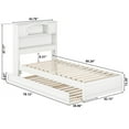 thumbnail image 5 of Hadley Twin XL Wood Platform Bed with Panel Footboard & Twin XL Trundle in White, 5 of 5