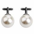 thumbnail image 7 of Tshsdpx 2Pcs Fashion Unisex Pearl Cufflinks Shirt Sleeve Buttons Clothes Accessory Gift, 7 of 7