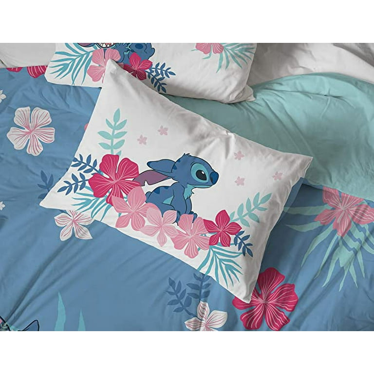 Jay Franco Disney Lilo & Stitch Paradise Dream 7 Piece Queen Bed Set -  Includes Reversible Comforter & Sheet Set Bedding - Super Soft Fade  Resistant Microfiber (Official Disney Product) 