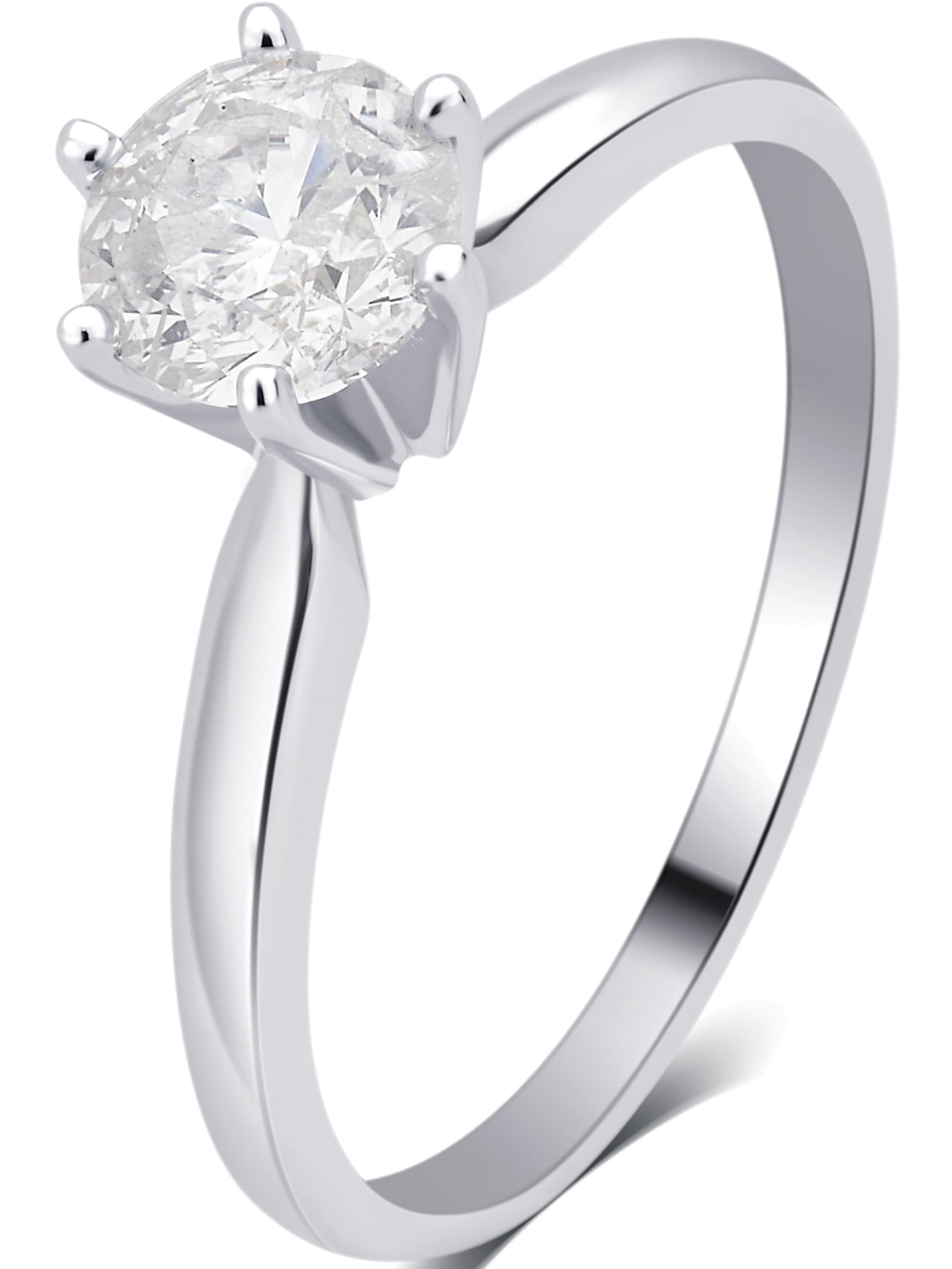 1/3 Carat T.w. Round Diamond 14k White G