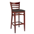 thumbnail image 1 of Tabouret en Acajou à Dos d'Échelle, 1 of 2