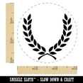 thumbnail image 2 of Wreath Laurel Branch Frame Self-Inking Rubber Stamp Ink Stamper - Purple Ink - Small 3/4 Inch, 2 of 7