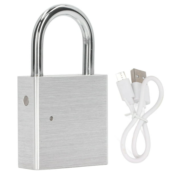 Candado inteligente, candado Bluetooth, candado portátil recargable por USB, candado sin llave, candado Bluetooth para puerta, construcción robusta