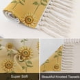 thumbnail image 6 of Sunflower Hallway Runner Rug 2'x5', Watercolor Yellow Flower Gradient Plant Washable Kitchen Runner Rug with Tassels, Laundry Room Rugs Woven Cotton Carpet for Bedroom Entryway Front Door, 6 of 9