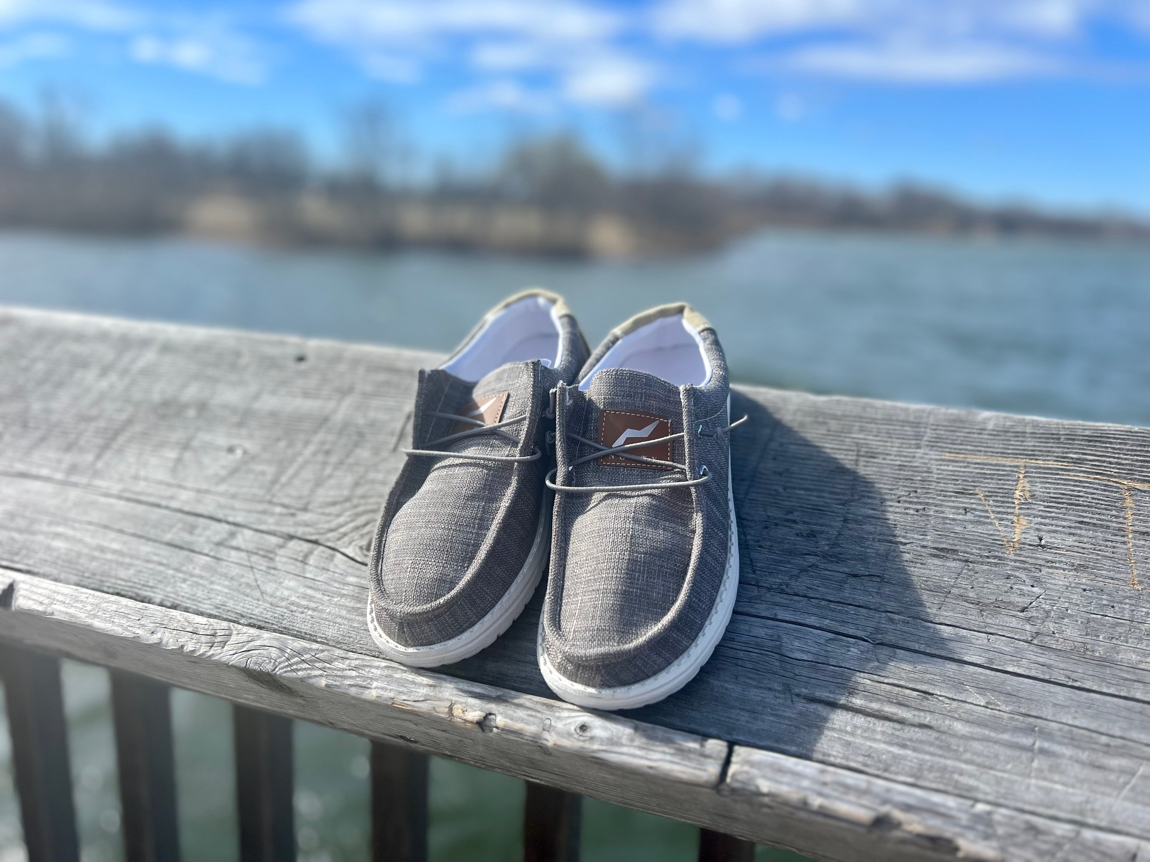 NORTY Mens Boat Shoe Canvas Casual Lightweight Slip-On Loafer Everyday Comfort