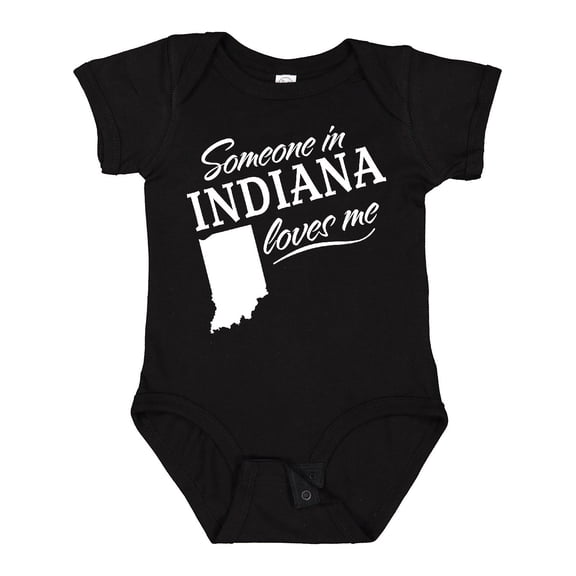 Inktastic Someone in Indiana Loves Me Boys or Girls Baby Bodysuit