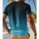 thumbnail image 4 of Tops para hombre, blusas y camisas de manga corta con cuello redondo para hombre, blusa informal de verano para hombre, blusa de manga corta con degradado y cuello redondo, blusa de poliéster para hom, 4 of 4