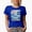 Royal Blue, variant on Retro Stay Wild, Ocean Child with Palm Trees & Waves, Summer Gift, Navy Blue T-Shirt, Large