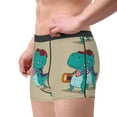 thumbnail image 2 of Uemuo Cool Dino Playing Skateboard Pattern Men's Boxer Briefs,Trunk Anti-Chafing,Comfortable, Durable, and Stylish Underwear-, 2 of 9