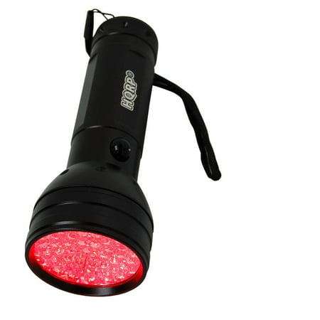 HQRP 51 LEDs Red Light LED Black Flashlight with a Large Coverage Area for Astronomy / Aviation / Night (Best Night Vision Flashlight)