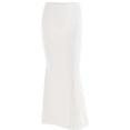 thumbnail image 4 of ZHOGXU Womens Skirt High Waist Solid Color Fashion Comfortable Elegant Maxi Skirt For Casual Daily Wear,White,M, 4 of 4