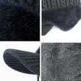 thumbnail image 3 of Euaioeiu Cold Weather Knitted Hat with Ear Protection, Windproof Thermal Fleece Lined Beanie for Men Women, 3-in-1 Winter Cap for Outdoor Activities Skiing Hiking, 3 of 4