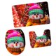 thumbnail image 1 of 3 Unids Navidad Franela Suave Baño Alfombra Juego De Alfombras Del Inodoro Cubierta De Alfombra De Baño Soledad Funda de baño de Navidad, 1 of 6