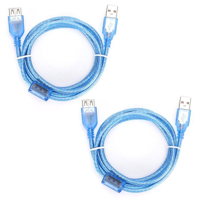 2 uds Cable de extensión USB 2,0 extensor macho a hembra Cable adaptador de datos 1,5 metros