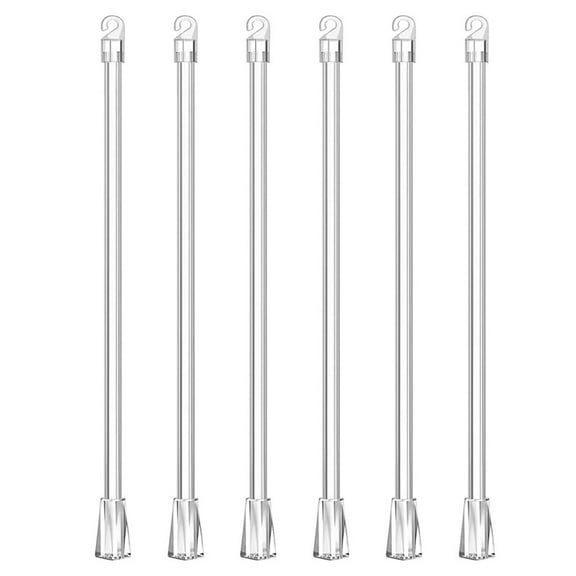 43cm Blind Wand Extension Window Curtain Pull Rod Set for Home and Office Window Decoration Clear