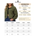 thumbnail image 6 of Agnes Orinda Women's Plus Size Lightweight Cropped Shacket Button Down Corduroy Shacket Jackets 3X Army Green, 6 of 6
