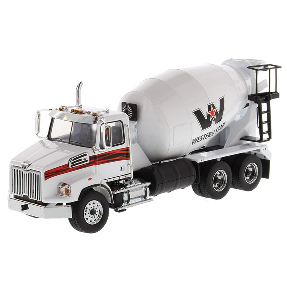 Western Star 4700 SB Concrete Mixer Truck White 1/50 Diecast Model by