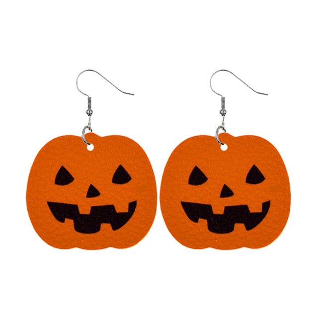 Pendientes colgantes de piel sintética de Halloween para mujer y niña, decoraciones para fiestas Wmkox8yi sjalhkljlk4381