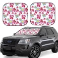 thumbnail image 6 of Kdxio Watercolor Flowers Print 2-Piece Sun Shade Front Windshield - Foldable Car Front Window Sunshades for Most Sedans SUV Truck, 6 of 6