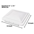 thumbnail image 4 of CROSSDESIGN RV Roof Vent Cover 14" x 14" Waterproof Vent Lid Replacement Fit For Universal RV, Trailer, Camper, Motorhome Trailer(White 2 Pack), 4 of 9