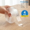 thumbnail image 2 of Delamu Double Sided Tape Heavy Duty, Clear Nano Mounting Tape, 1.18 in W x 0.04 in Th, 4 Rolls, 65.6ft Total, 2 of 8