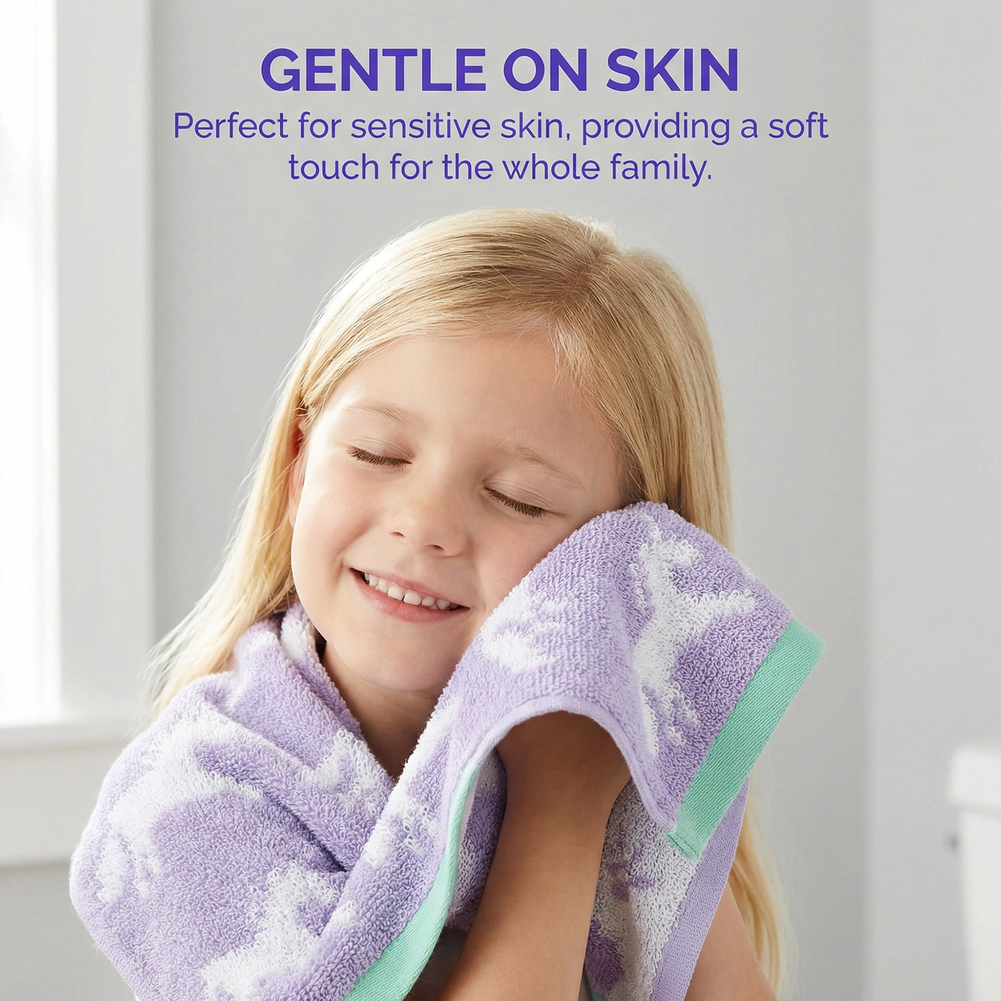 Unique Bargains Animal Pattern Cotton Jacquard Soft Absorbent Hand Towel Purple 29" x 13"