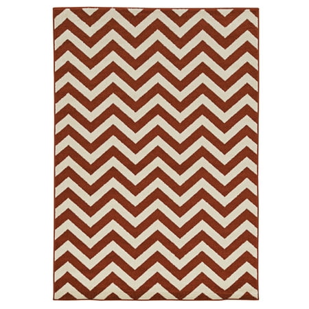 

Claremontchevron Terracotta And Ivory 8X