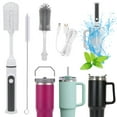 thumbnail image 2 of Water Bottle Brush, 15 Electric Bottle Brush Cleaner for Tumblers, Mugs, Glasses, Jars & Cups, Rechargeable, 2 Speeds, Includes Straw Cleaner Brush, Effortless Cleaning, 2 of 7